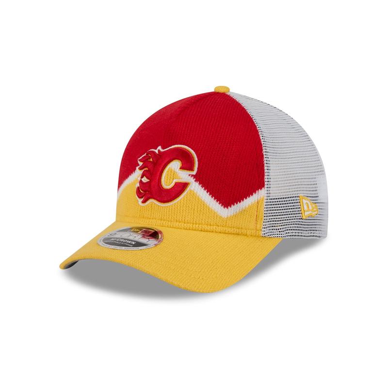 Calgary Flames Sock 9FORTY M-Crown A-Frame Trucker Hat