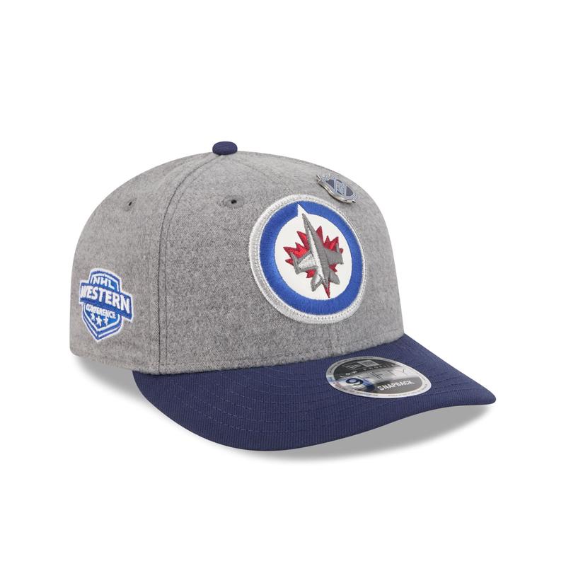 Winnipeg Jets Heather Gray Wool Low Profile 9FIFTY Snapback Hat