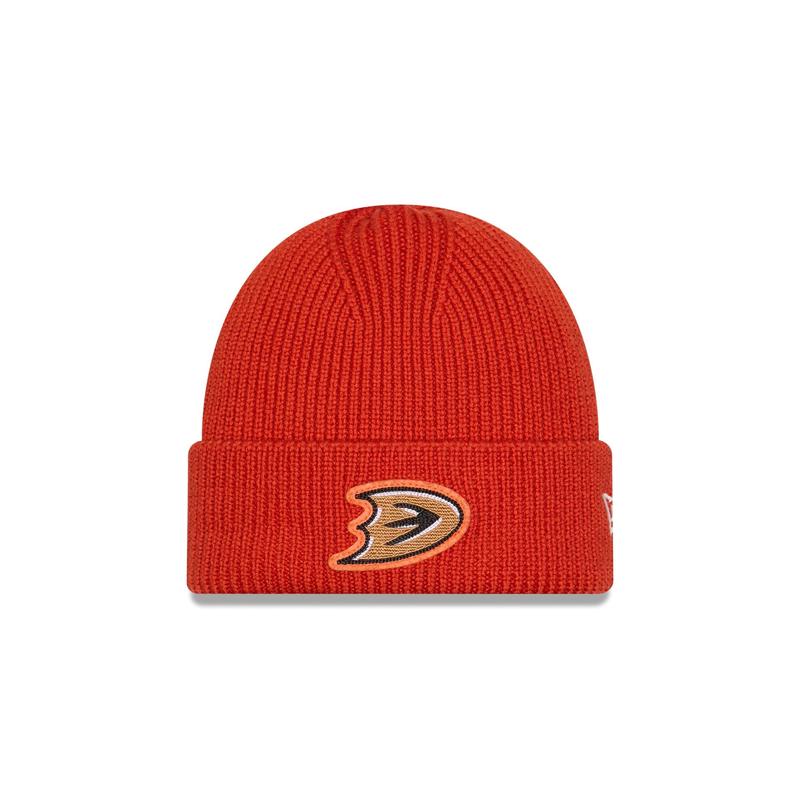 Anaheim Ducks Short Skull Cuff Knit Beanie Hat
