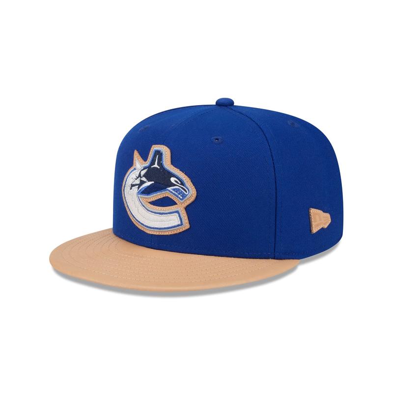 Vancouver Canucks Leather Visor 59FIFTY Fitted Hat