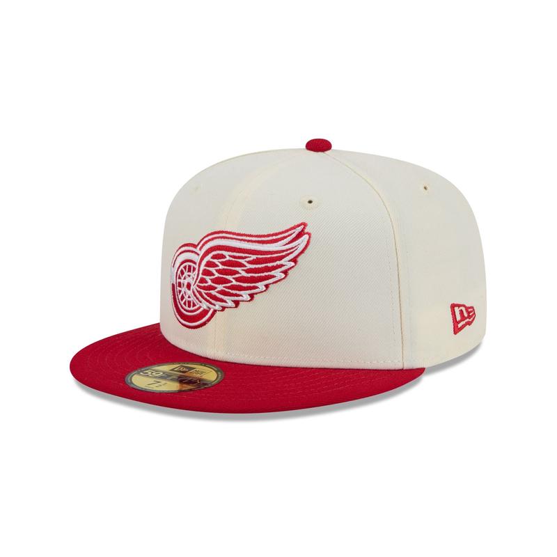 Detroit Red Wings Chrome White 59FIFTY Fitted Hat