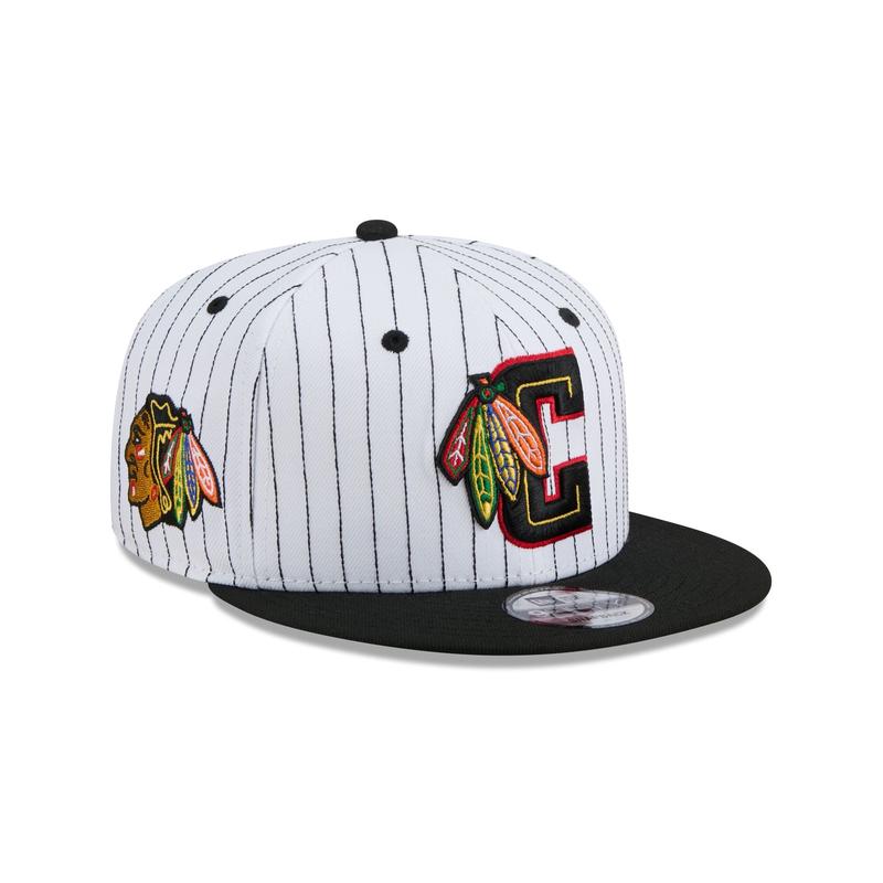 Chicago Blackhawks Deceptor Pinstripe 9FIFTY Snapback Hat