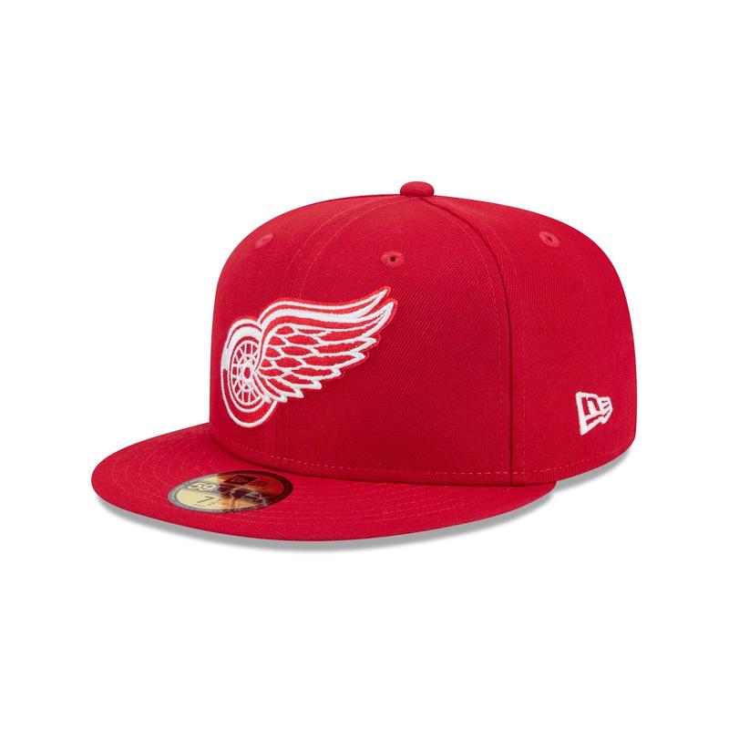 Detroit Red Wings Rear Wordmark 59FIFTY Fitted Hat