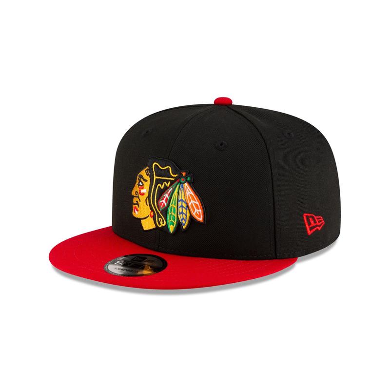 Chicago Blackhawks Black 9FIFTY Snapback Hat