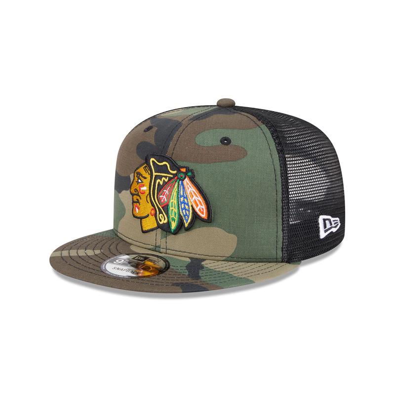 Chicago Blackhawks Camo 9FIFTY Trucker Hat