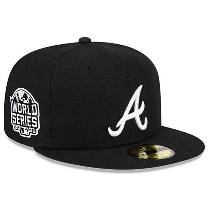 New Era Atlanta Braves 2021 World Series Team Color 59FIFTY Fitted Hat - Black/White