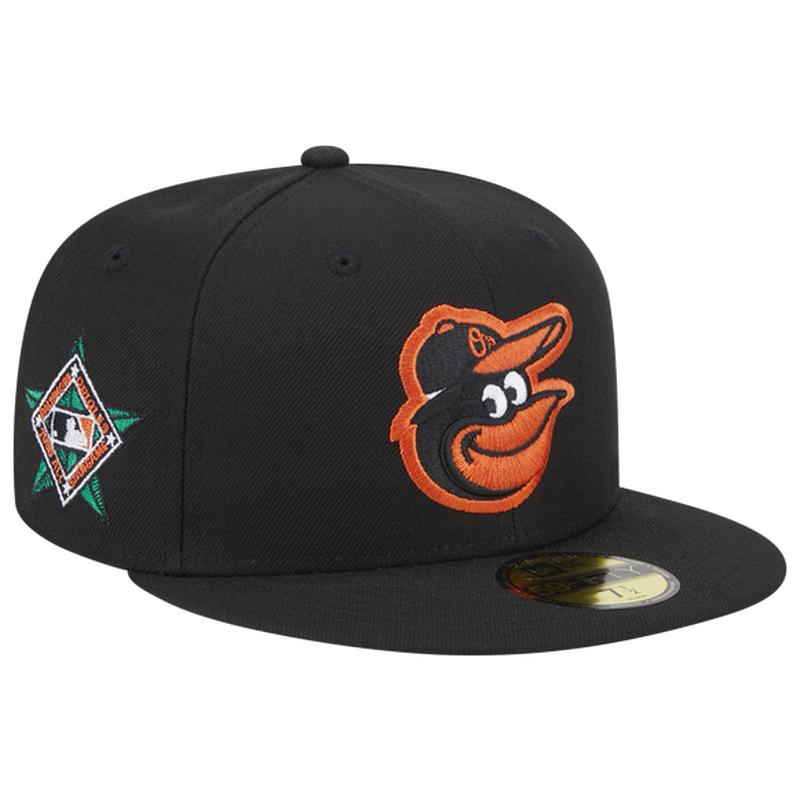 NEW ERA  BALTIMORE ORIOLES 1993 ALL STAR SIDE PATCH 59FIFTY FITTED-BLACK/ORANGE