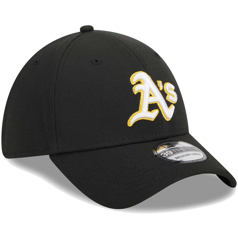 New Era Men's Oakland A's  39Thirty Team Classic Stretch Fit Hat-Black