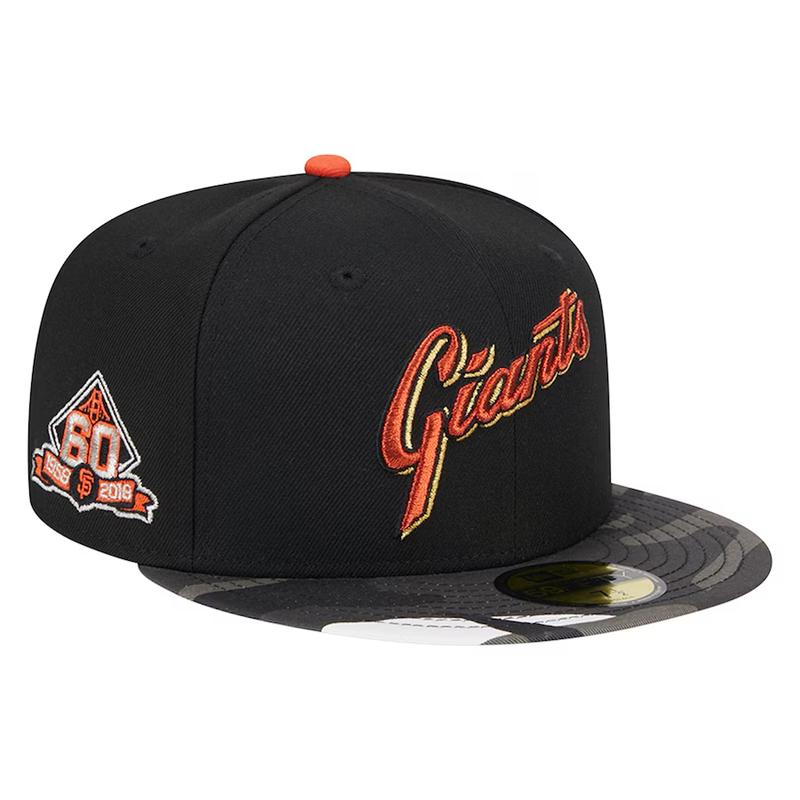 New Era San Francisco Giants 60th Anniversary Side Patch Metallic Camo 59FIFTY Fitted Hat