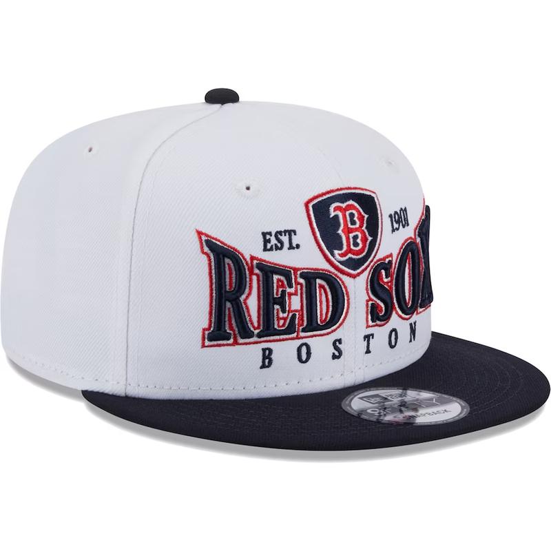New Era Boston Red Sox Crest 9FIFTY Snapback Hat - White