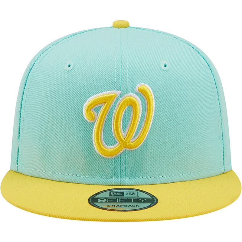 New Era Washington Nationals 2-Tone Color Pack 9FIFTY Snapback Hat-Turquoise/Yellow