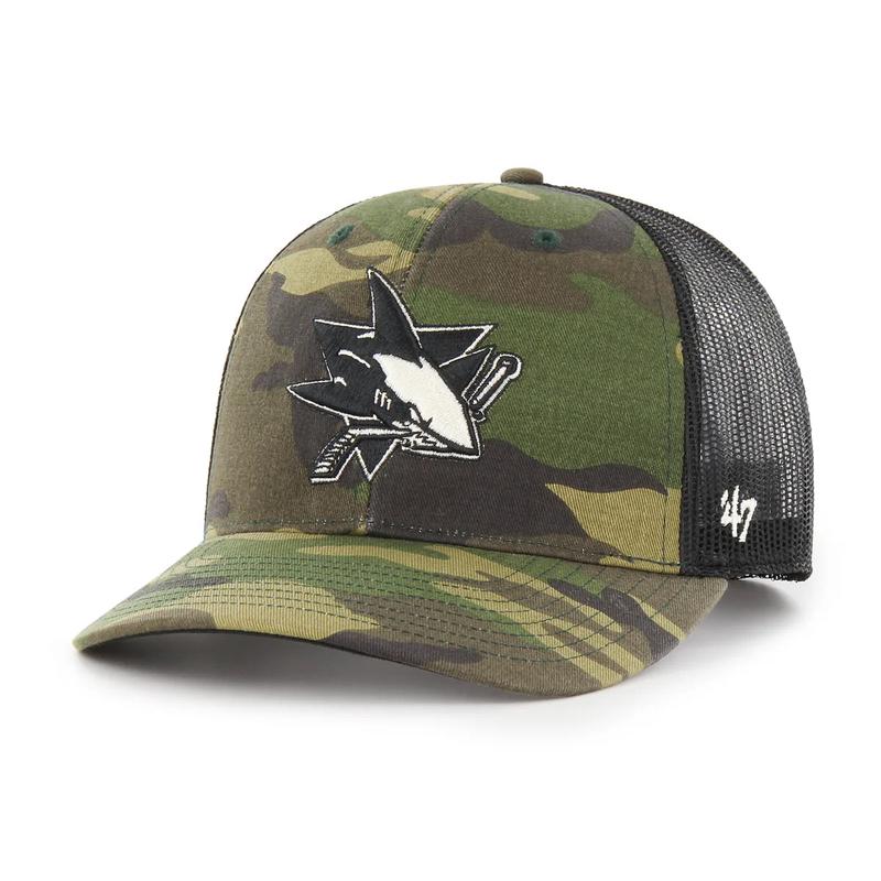 '47 Brand San Jose Sharks MVP Trucker Adjustable Hat-Camo