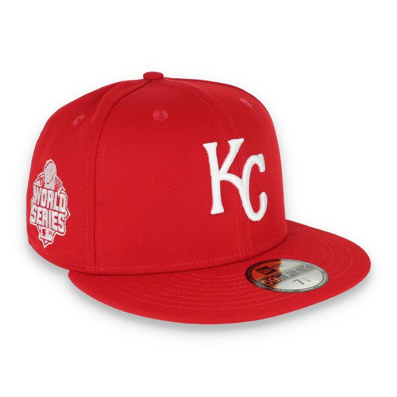 New Era Kansas City Royals Side Patch 2015 World Series 59Fifty Fitted Hat-Scarlet