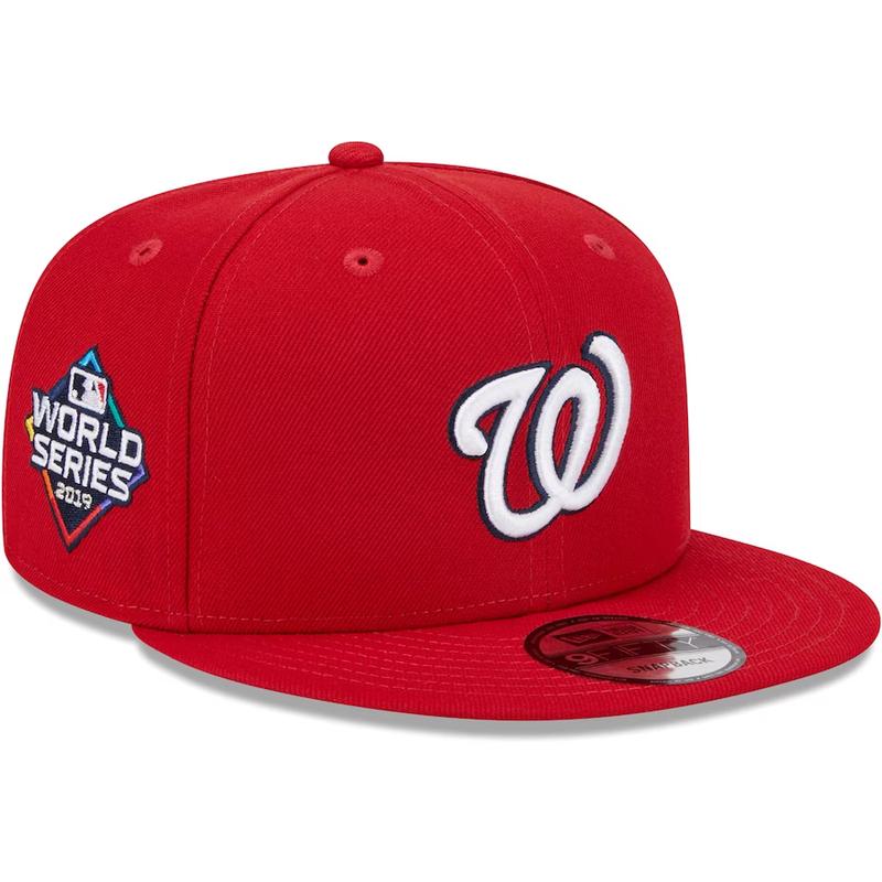 New Era Washington Nationals 2019 World Series Side Patch 9FIFTY Snapback Hat-Red