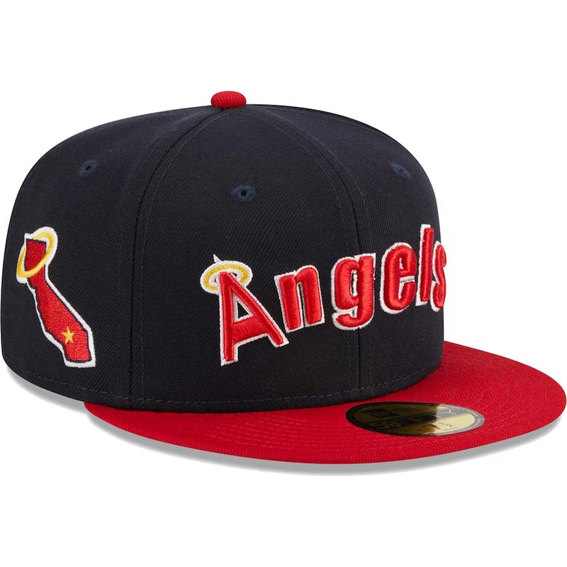 New Era Los Angeles Angels Retro Script Two Tone State Halo 59FIFTY Fitted