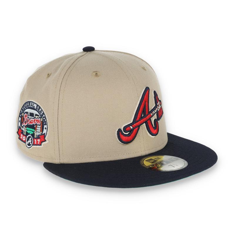 New Era Atlanta Braves 2017 Inaugural Season Side Patch 59FIFTY Fitted Khaki Hat