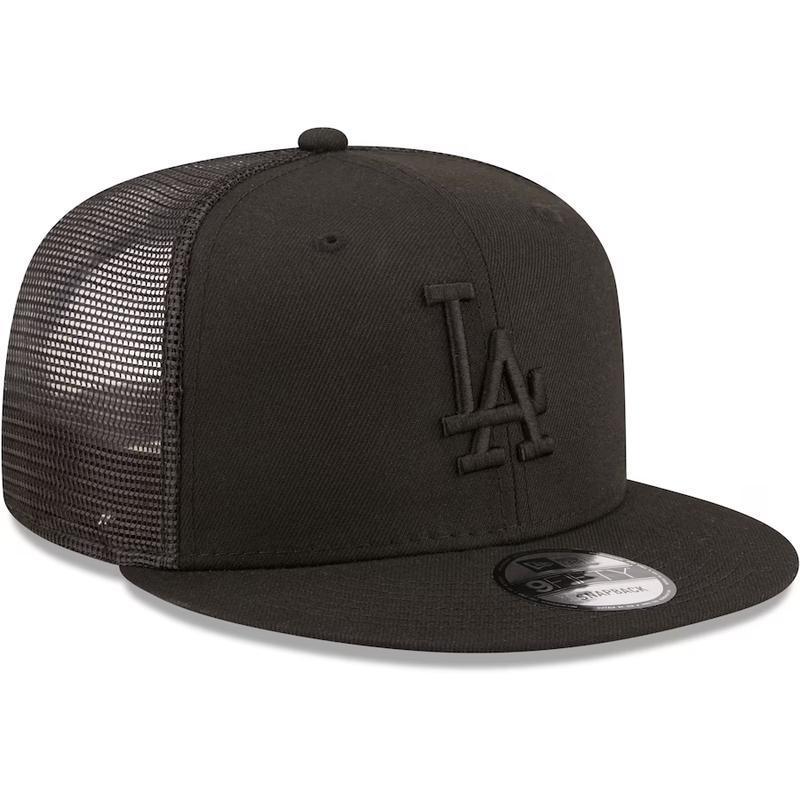 New Era Los Angeles Dodgers Blackout 9FIFTY Trucker Snapback Hat