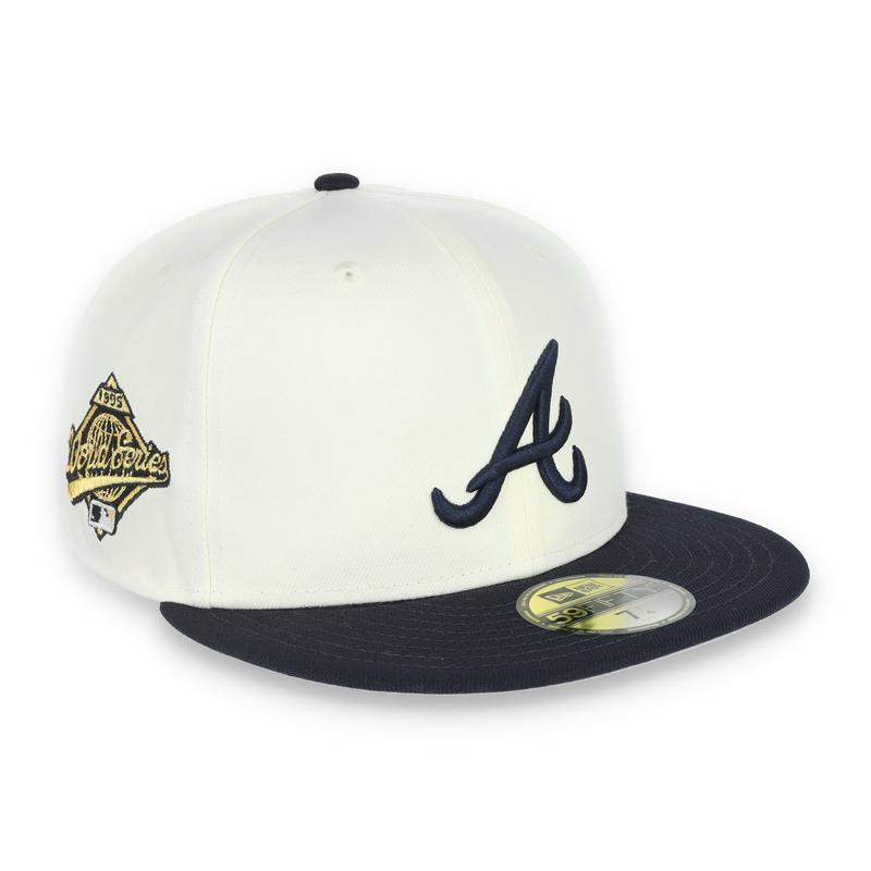 New Era Atlanta Braves 1995 World Series Side Patch 59FIFTY Fitted Ivory Hat