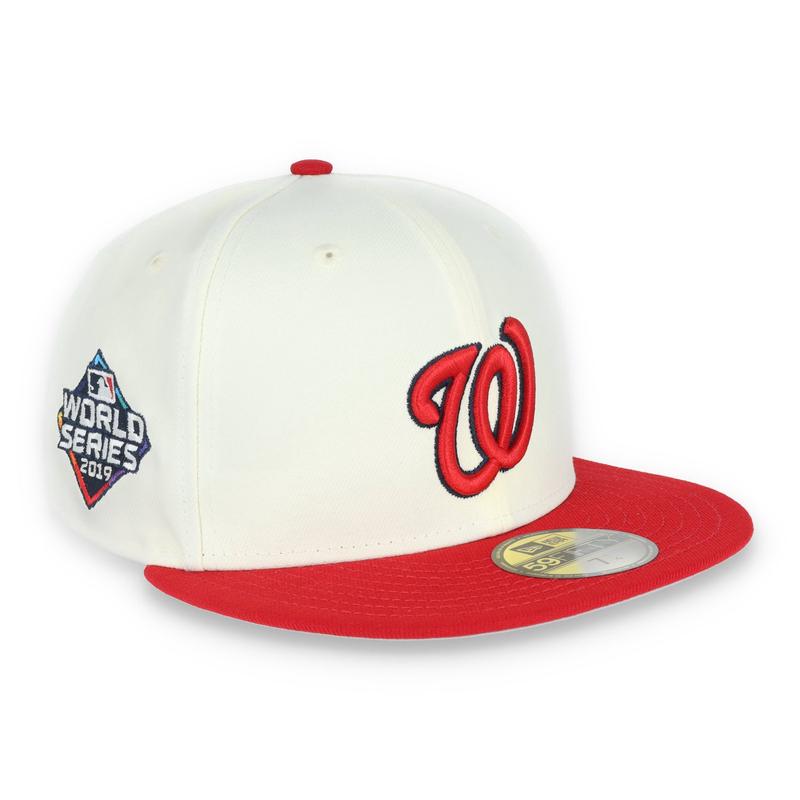 New Era Washington Nationals 2019 World Series Side Patch Throwback White 59FIFTY Fitted