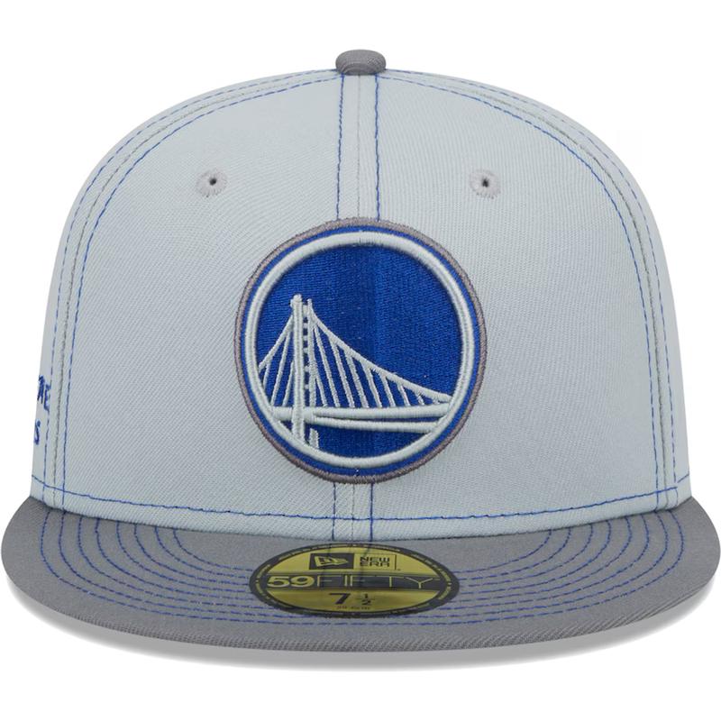 New Era Golden State Warriors Gray Pop 59FIFTY Fitted Hat- Gray