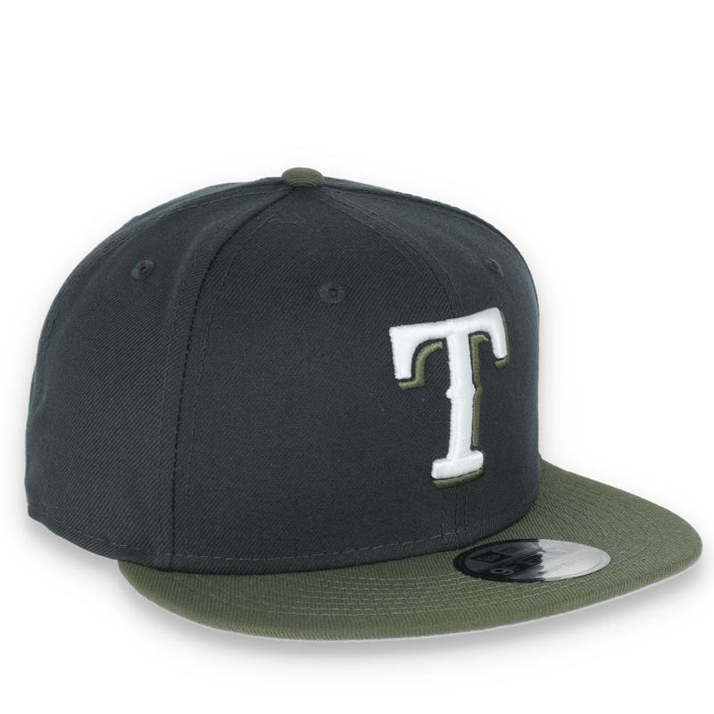 New Era Texas Rangers 2-Tone Color Pack Snapback Hat - Grey/Olive