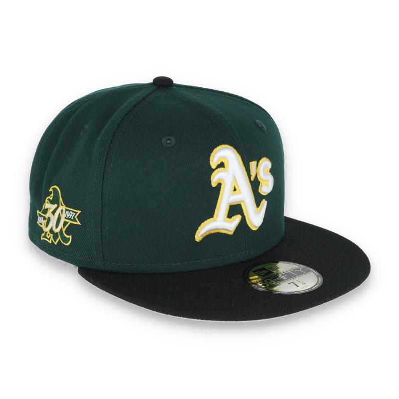 NEW ERA OAKLAND ATHLETICS 30TH ANNIVERSARY SIDE PATCH 59FIFTY FITTED- GREEN