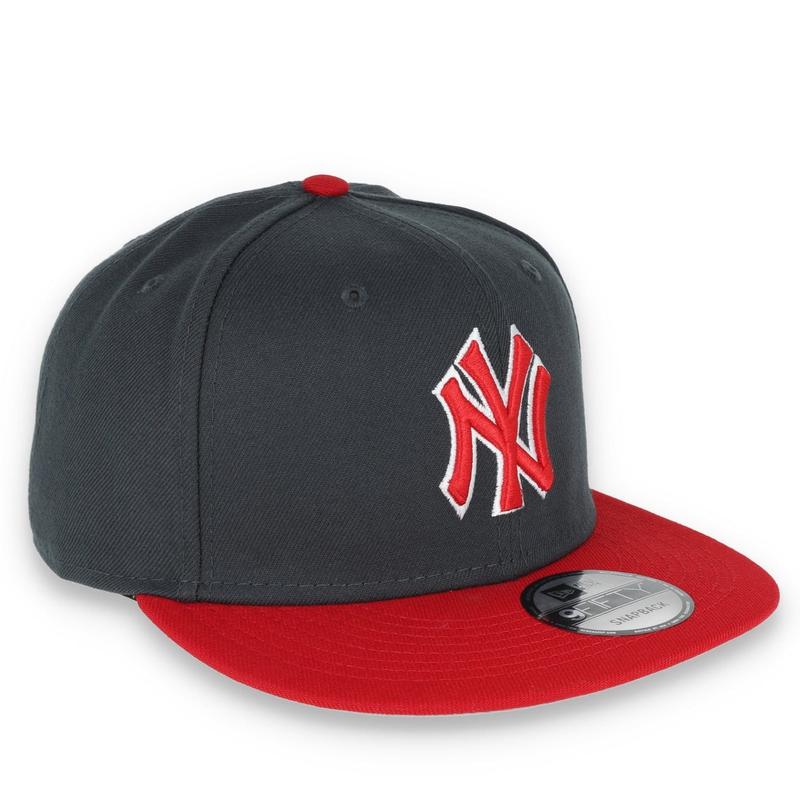 New York Yankees 2-Tone Color Pack 9FIFTY Snapback Hat- Grey/Scarlet
