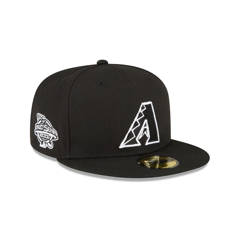 NEW ERA ARIZONA DIAMONDBACKS HOME 2001 WORLD SERIES FITTED 59FIFTY-BLK/WHI