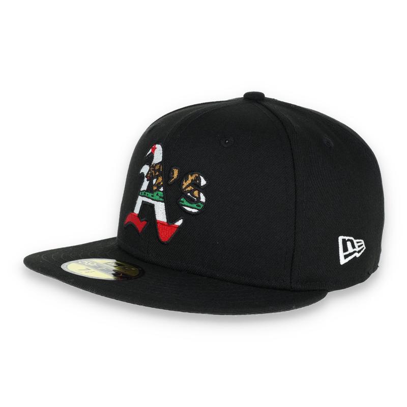 OAKLAND ATHLETICS NEW ERA CA BEAR 59FIFTY FITTED HAT-BLACK