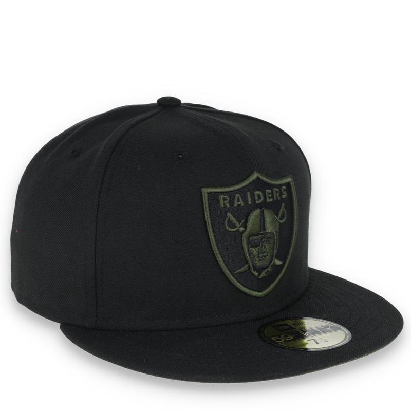 New Era Las Vegas Raiders Shield 59FIFTY Fitted HAT-RIFLE GREEN