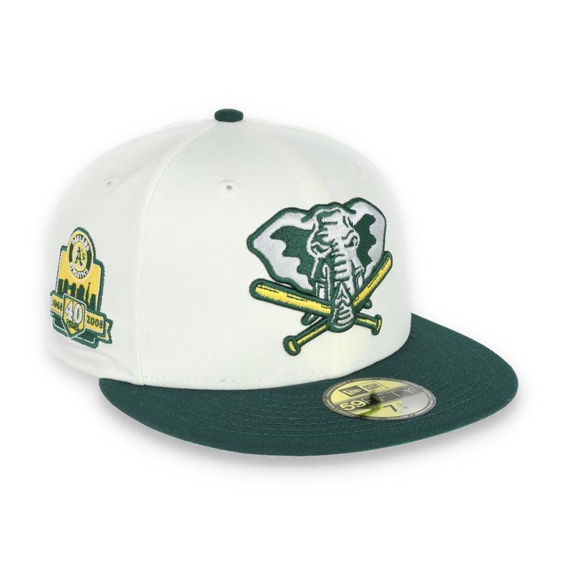 New Era Oakland Athletics 40th Anniversary Patch 59FIFTY Fitted Ivory Hat