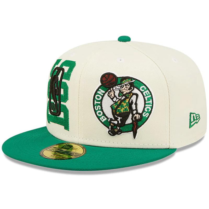 Boston Celtics New Era 2022 NBA Draft 59FIFTY Fitted Hat - Cream/Kelly Green