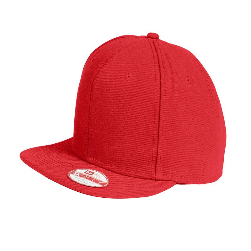 New Era Original Fit Flat Bill Snapback Cap-Scarlet