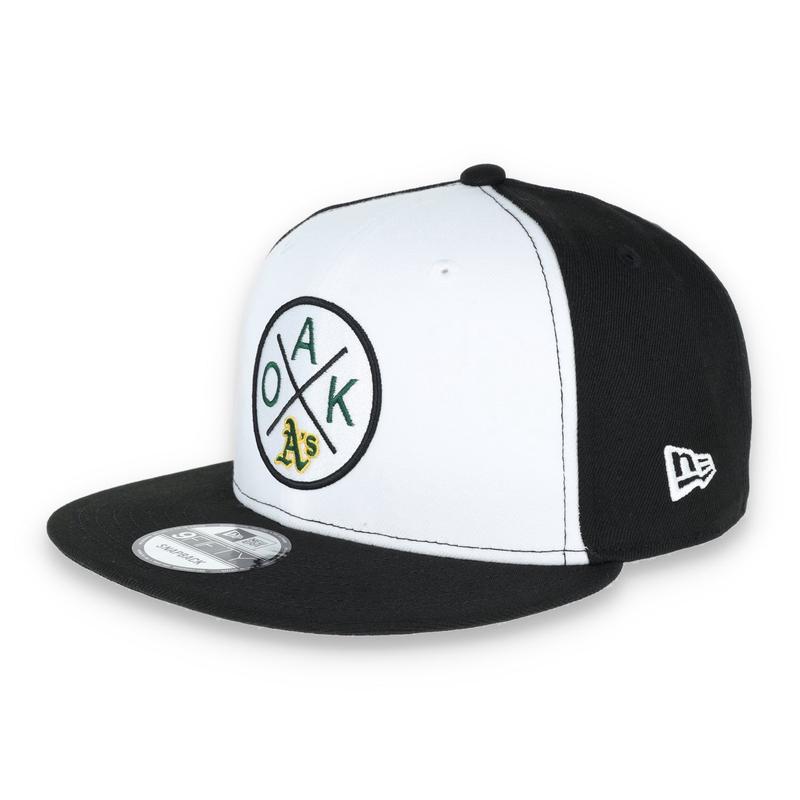 OAKLAND ATHLETICS NEW ERA 4X LOGO 9FIFTY SNAPBACK HAT-WHITE