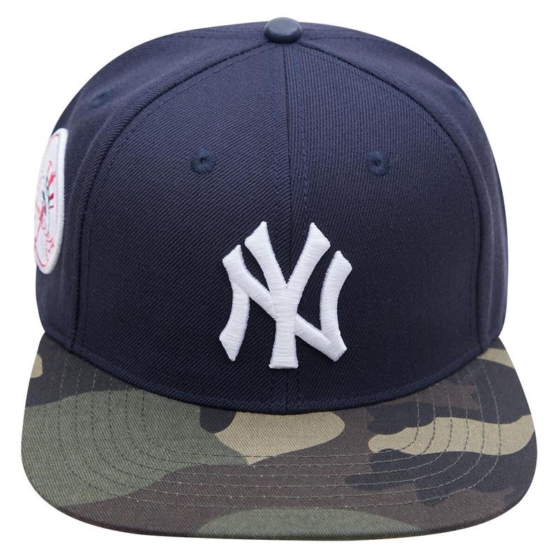 PRO STANDARD NEW YORK YANKEES LOGO SNAPBACK HAT-CAMO/NAVY