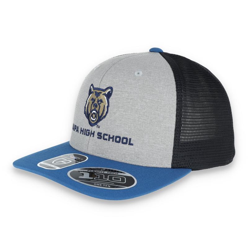 Napa High Grizzlies Flexfit 110 Melange Trucker Mesh Back Cap-Charcoal/Black