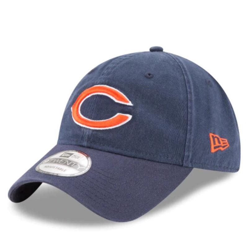 CHICAGO BEARS NEW ERA CORE CLASSIC BLACK 9TWENTY ADJUSTABLE HAT