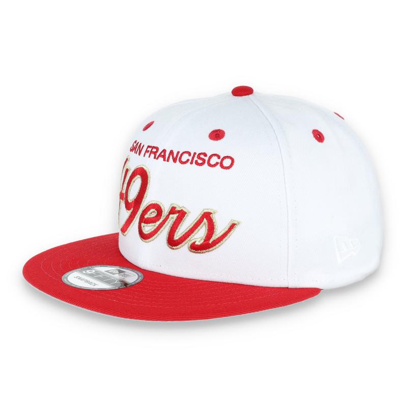 NEW ERA SAN FRANCISCO 49ERS SCRIPT 9FIFTY SNAPBACK-WHITE/SCAR/GOLD