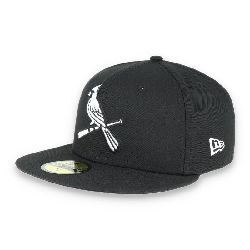 ST. LOUIS CARDINALS NEW ERA BASIC COLLECTION FITTED 59FIFTY-BLACK AND WHITE
