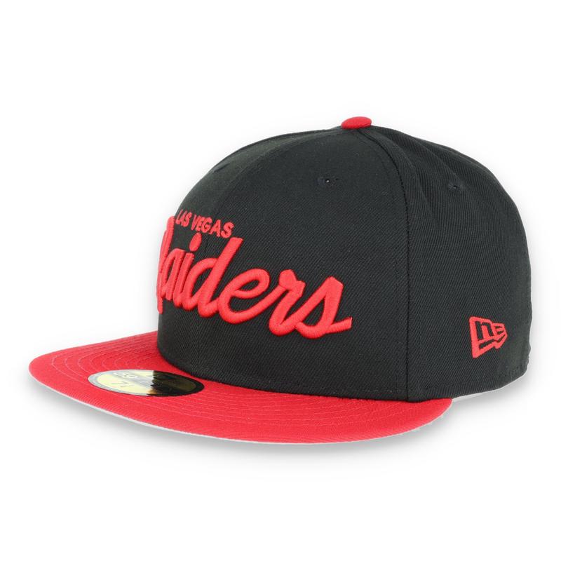 Las Vegas Raiders New Era 59Fifty Fitted Script -Black/Red