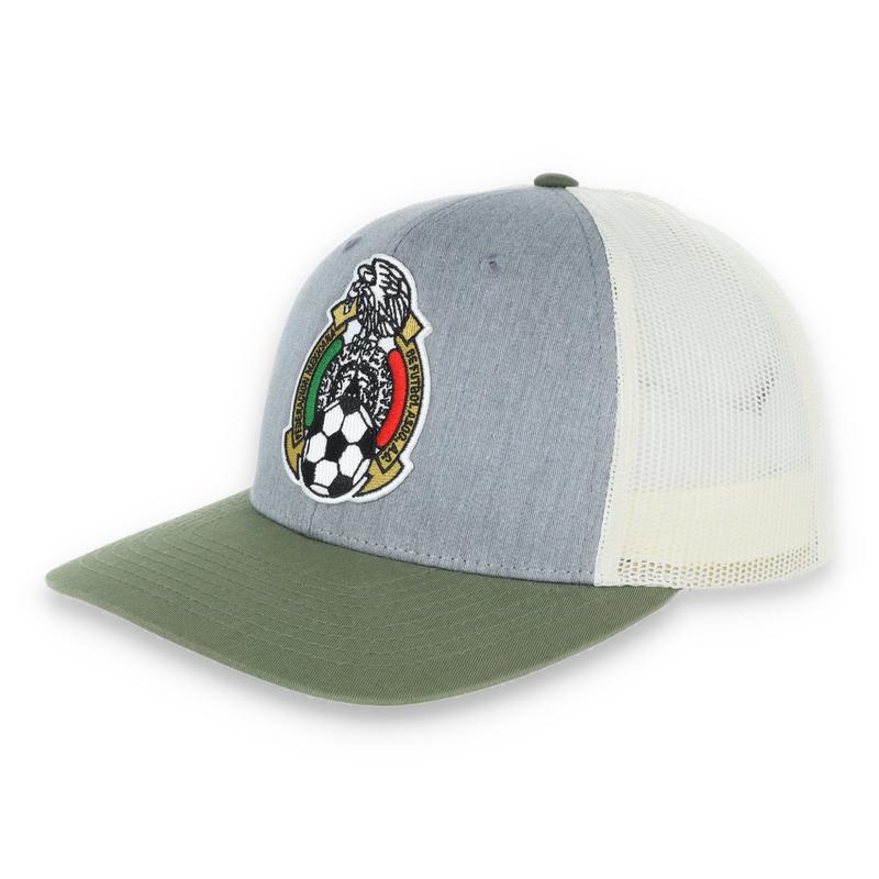 Mexico Low Pro Trucker Cap- Heather Grey/Birch/Army