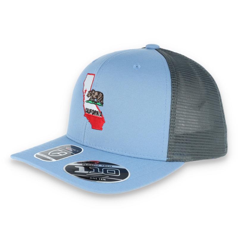 THE COLISEUM CALIFORNIA STATE BEAR TRUCKER Flexfit SNAPBACK Mesh Back HAT-ALLURE/GRAPHITE