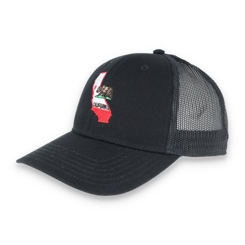 THE COLISEUM CALIFORNIA STATE BEAR TRUCKER SNAPBACK HAT- BLACK/BLACK