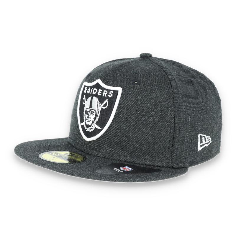 Las Vegas Raiders New Era 59Fifty Fitted Shield Logo -Black Heather