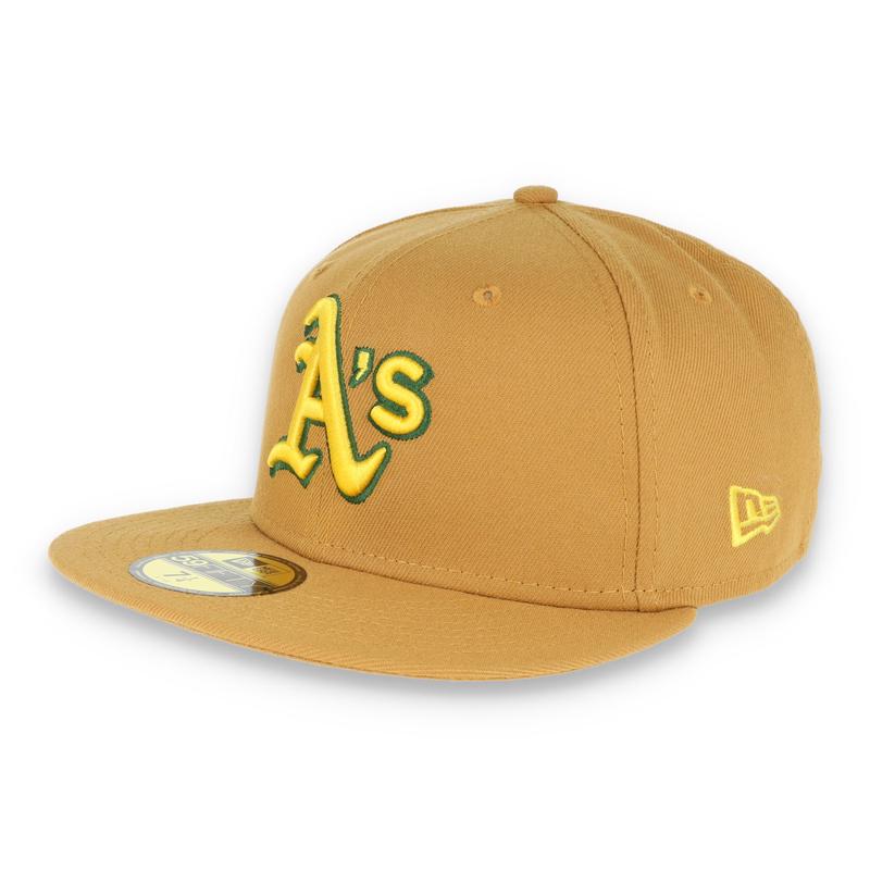 Oakland Athletics New Era 59Fifty Fitted Hat-Panama Tan
