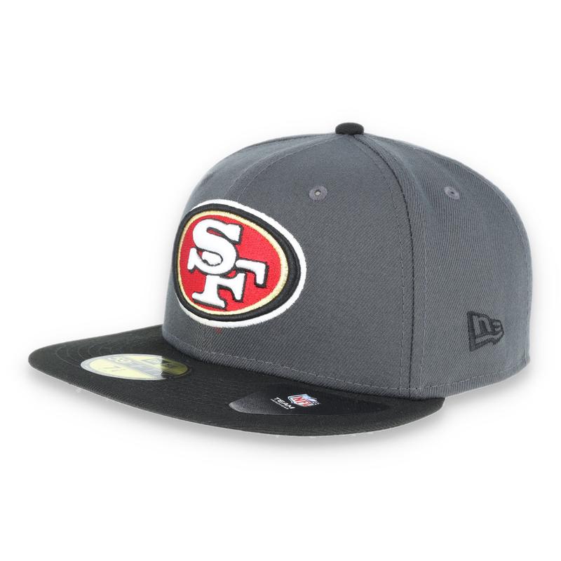 San Francisco 49Ers New Era 59Fifty Fitted Oval Logo Hat -Black/Grey