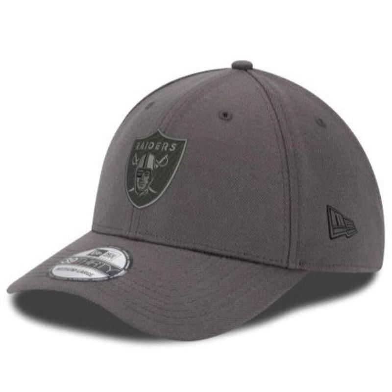 Las Vegas Raiders New Era 39THIRTY Flex Hat - Graphite