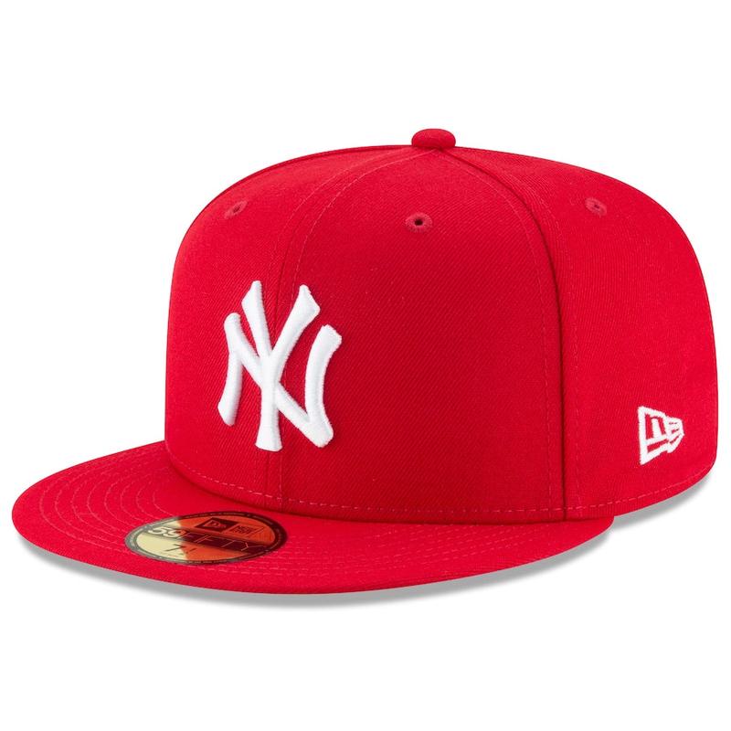 New York Yankees 59FIFTY FITTED Hat- Scarlet