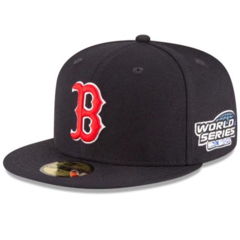 BOSTON RED SOX 2004 WORLD SERIES PATCH COLLECTION 59FIFTY FITTED-NAVY/RED