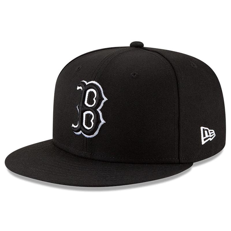 BOSTON RED SOX NEW ERA BLACK ON WHITE 59FIFTY FITTED HAT